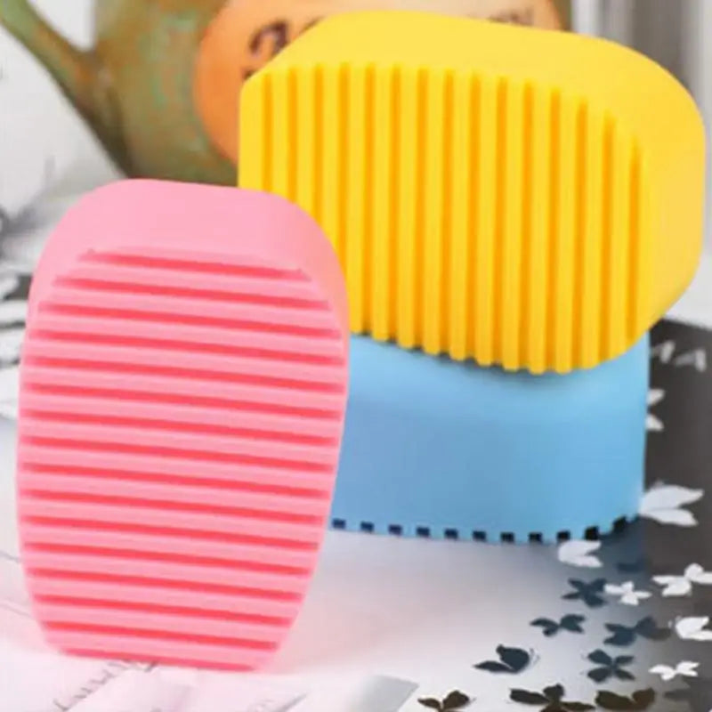Flexible Silicone Mini Cleaning Washing Scrub Brush Hand-held Washboard Antiskid Laundry brush Kitchen bathroom accessories