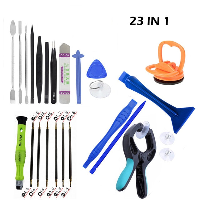GZERMA Smartphones Repair Tool Sets Mobile Phone Repair Tools 23 IN 1 With Screwdriver Kit For Iphone Cellphone Cell Phones