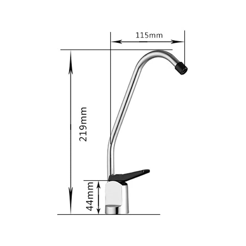 Water Filter Purifier Faucet for Any RO Unit or Water Filtration System With Crome Tip 1/4 Inch connection