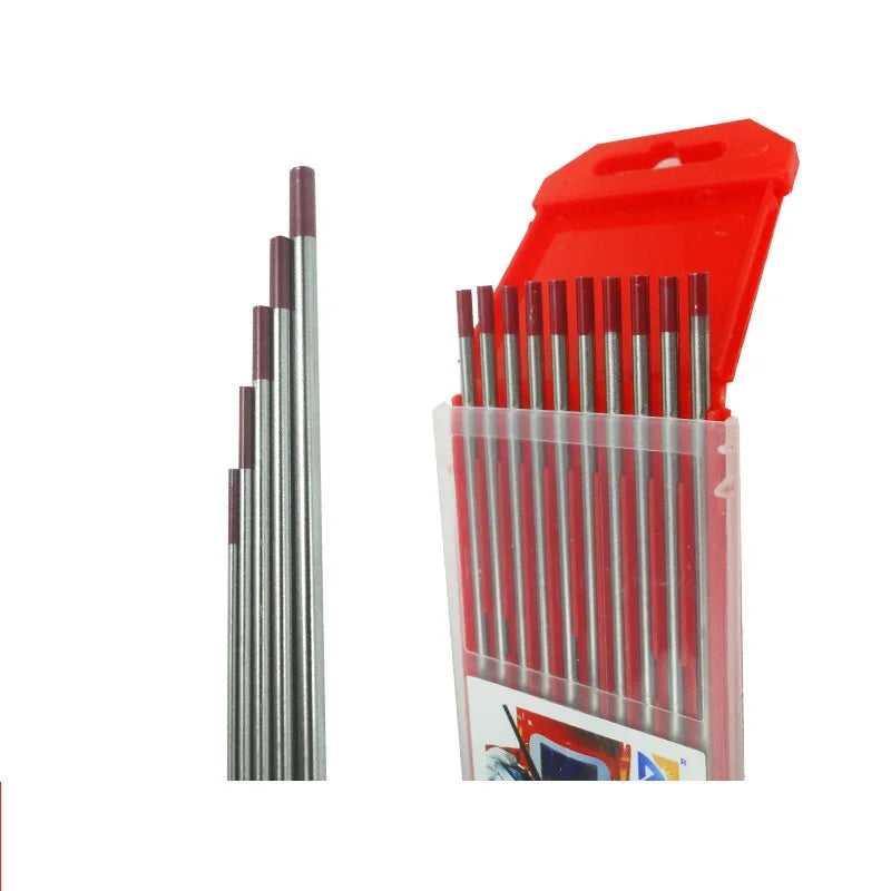 10pcs/lot WT20 Tungsten Electrode Tungsten Tig Needle/Rod for Tig Welding Machine / Spot welding 150mm Red Tip Tig Rods