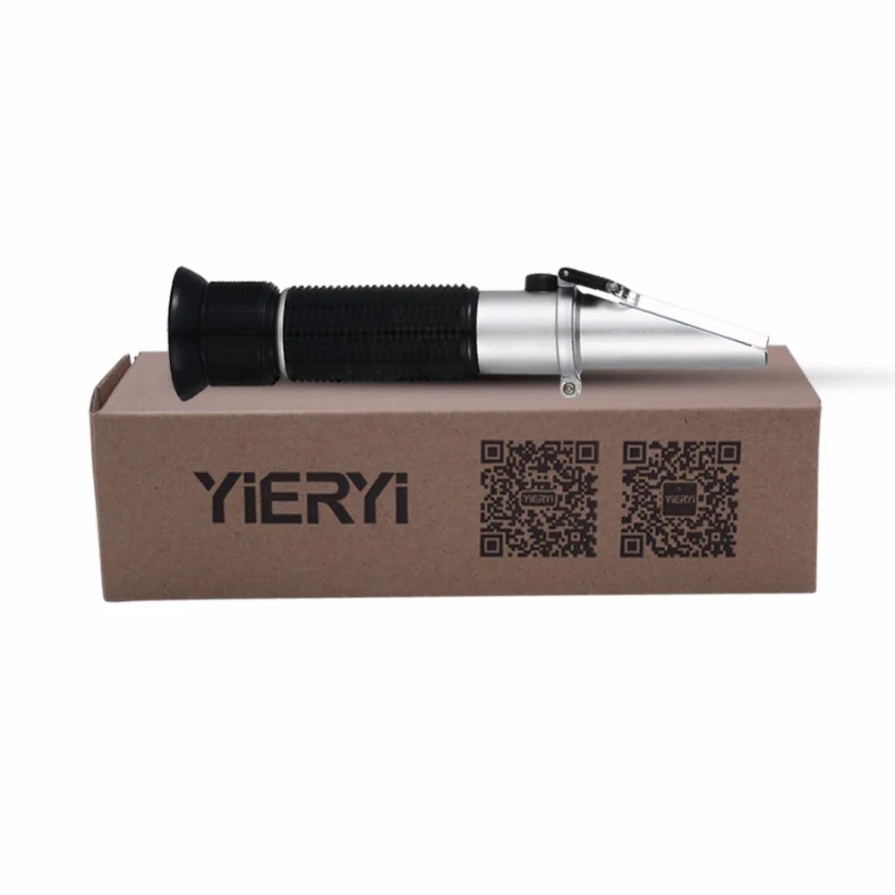 Yieryi 3 In 1 Handheld Alcohol Refractometer Sugar Wine Concentration Meter Densitometer 0-25% Alcohol Beer 0-40% Brix Grapes