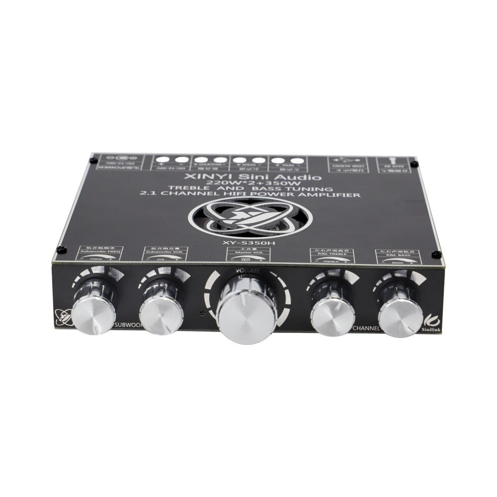 TPA3251D2 Bluetooth 5.0 2.1 Channel Power Audio Stereo Subwoofer Amplifier Board 220WX2+350W TREBLE Bass note tuning AMP S350H