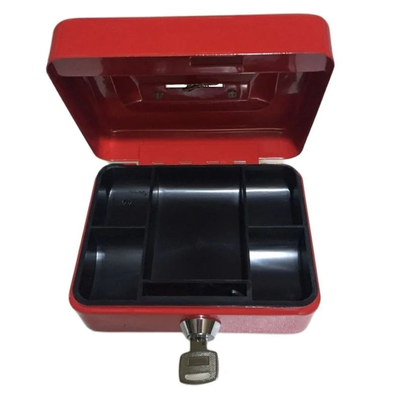 Key Mini Small Steel Safe Store Content Boxes Paper Piggy Bank-Card Document Safes