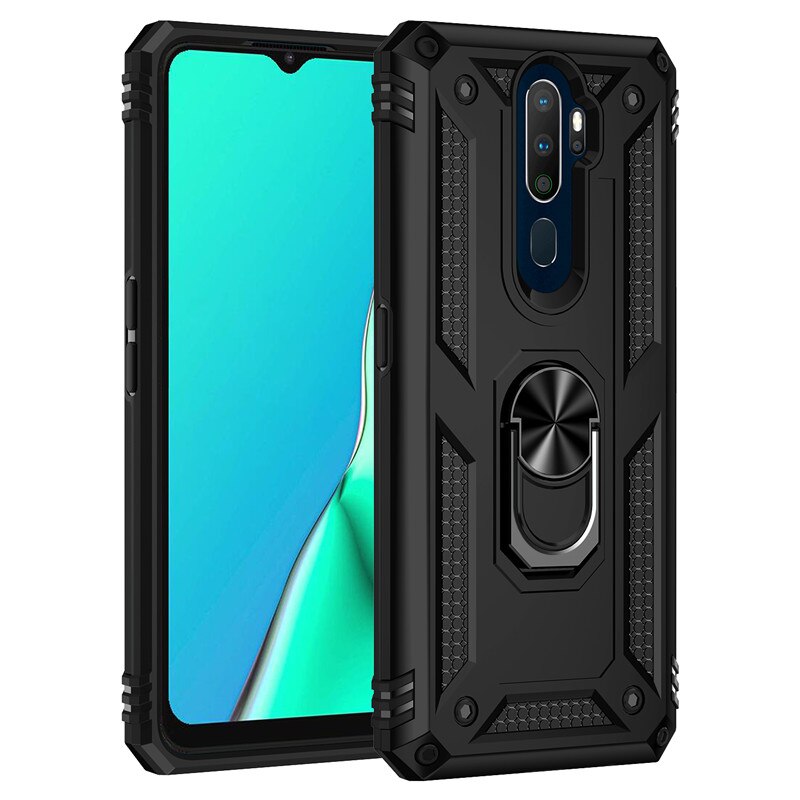 For OPPO A9 2020 Case Shockproof Armor Magnetic Car Holder Ring Protective Back Cover For OPPO A5 2020 Phone Cases