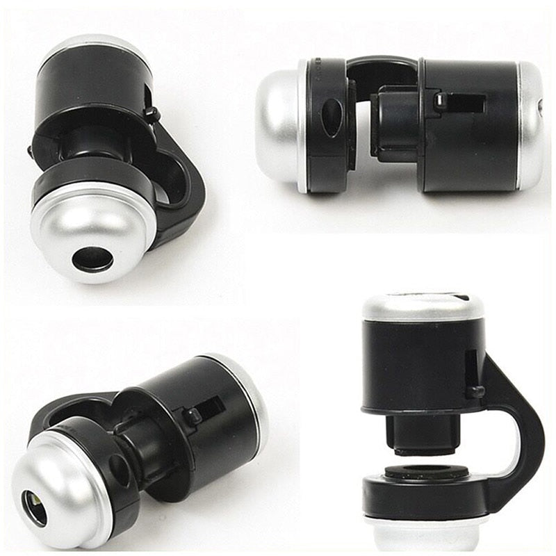 Mobile Phone Microscope Telescope Camera Clip Lens 30x Zoom LED Light Photography PR Sale