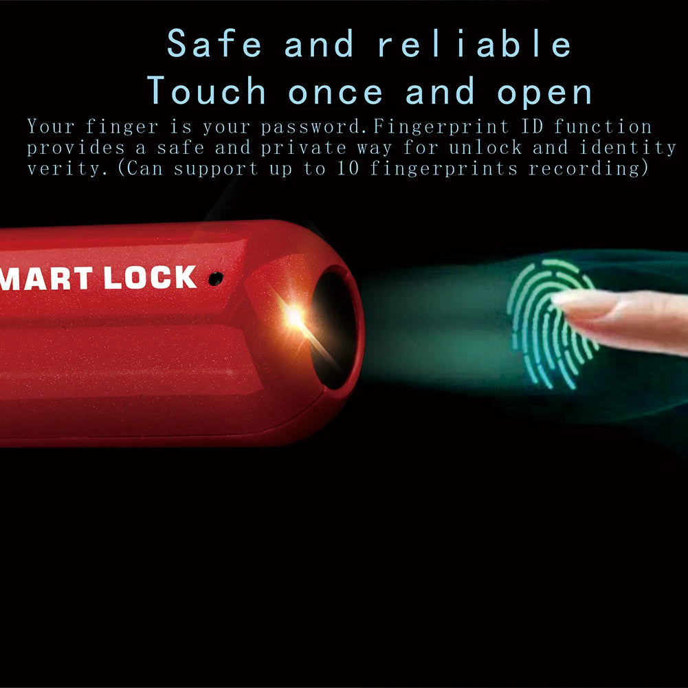 Smart Fingerprint Padlock Touch Fingerprint Door Lock USB Keyless Anti Theft Security Lock for Handbag Home Cabinet Case Lock
