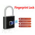 Smart Electronic Fingerprint Lock Password Padlock Zinc Alloy Outdoor Waterproof Household Anti-theft DoorLock