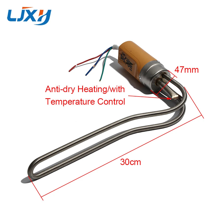 LJXH Solar Water Heater Auxiliary Heater Electric Heating Rod 47mm Bottom Inserted Anti-dry Heating with Temperature Control