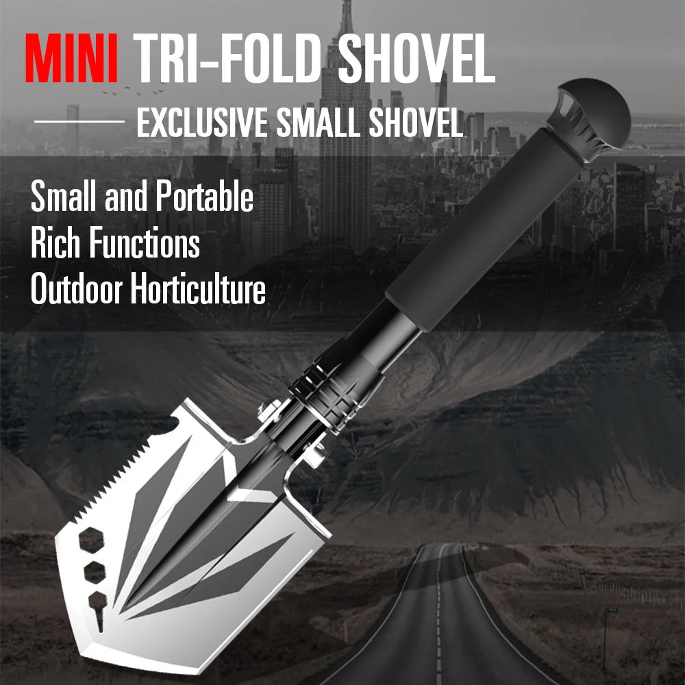 Multifunctional Mini Garden Folding Portable Stainless Steel Shovel Garden Planting Vegetables Digging Shovel Axe Outdoor Tool