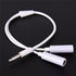 Y Splitter Cable 3.5 mm 1 Male to 2 Dual Female Audio Cable For Earphone Headset Headphone MP3 MP4 Stereo Plug Adapter Jack