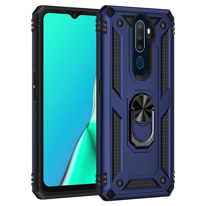 For OPPO A9 2020 Case Shockproof Armor Magnetic Car Holder Ring Protective Back Cover For OPPO A5 2020 Phone Cases