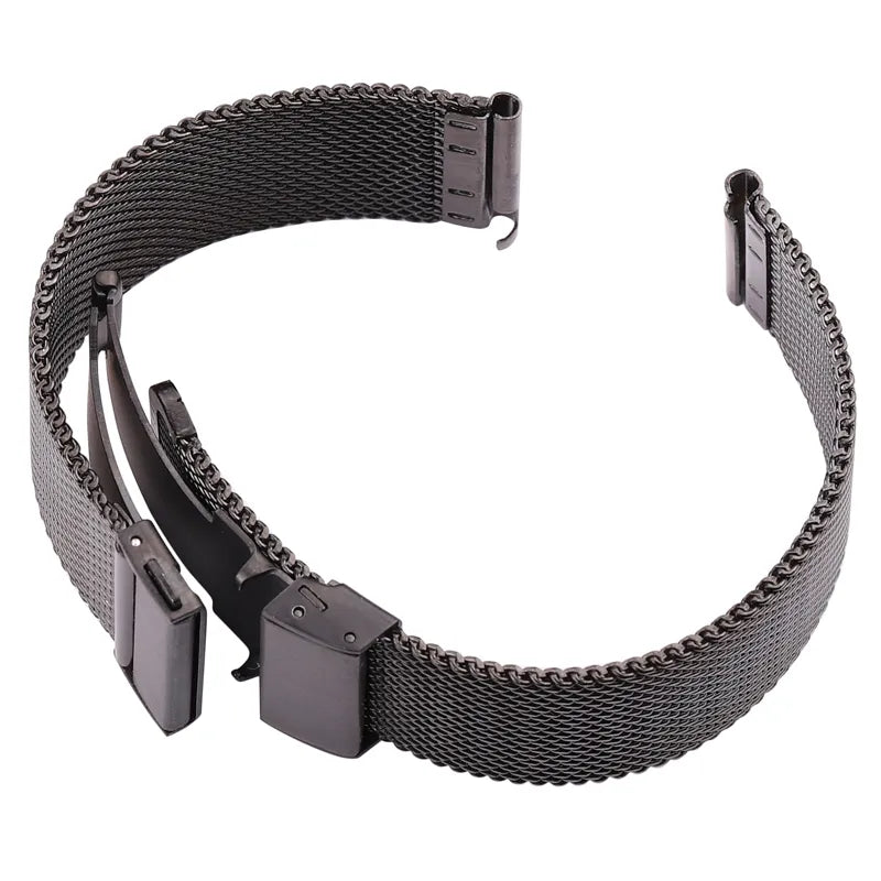 Mesh Milanese Loop Watchband Bracelet 16mm 18mm 20mm 22mm 24mm Silver Black Smart Watch Band For Galaxy Watch 4 5 Pro Strap