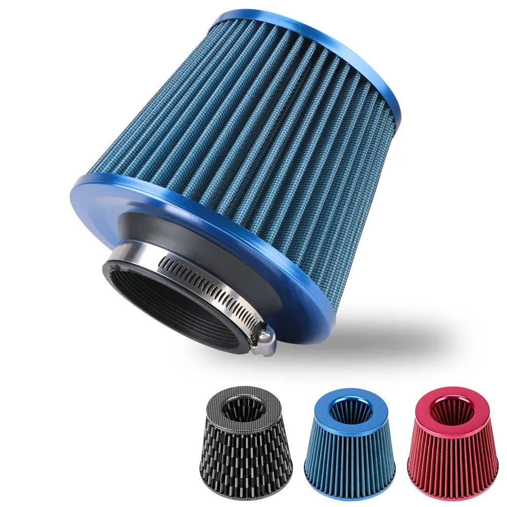 Car Accessories 3 Inch High Flow Cold Air Intake Filter Induction Kit Sport Power Mesh Cone 76MM Car Air Filters Universal