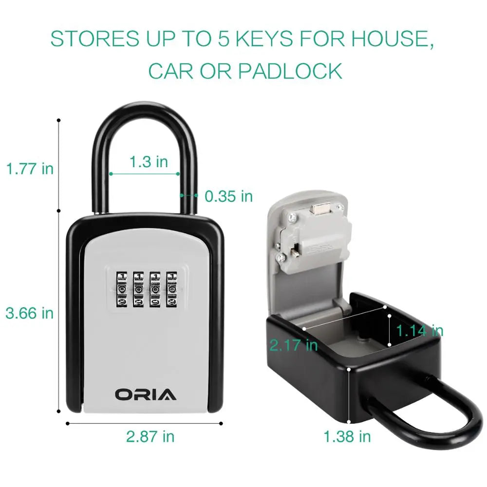 ORIA Password Key Box Outdoor Key Safe Lock Box Decoration Key Code Box Key Storage Lock Box Wall Mounted Password Box
