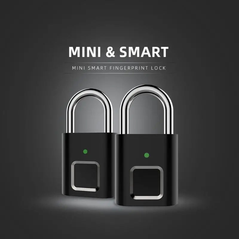 Smart Electronic Fingerprint Lock Password Padlock Zinc Alloy Outdoor Waterproof Household Anti-theft DoorLock