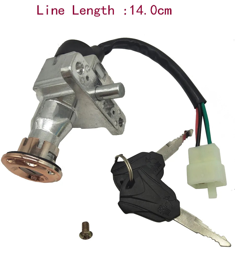 A510 Motorcycle Scooter JOG50 JOG100 ZY100 Electric Ignition Switch Lock Set 2 Wire 4 Wire Power Door Lock