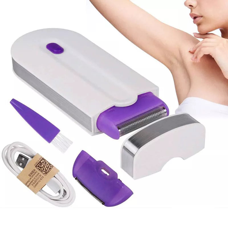 Epilator Women Painless Hair Removal Epilator Device Instant Sensor Light Shaver Dropshipping 2 In 1 Rechargeable Electric