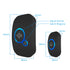 Fuers Wireless Smart Doorbell Home Security Alarm Welcome Doorbell LED Light 32 Songs with Waterproof Button easy Installation