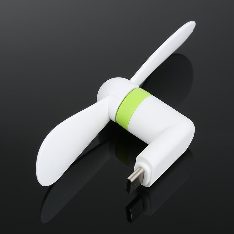 1PC Portable Mini 2 In 1 Mobile Phone Fan Type C Adapter  Smartphone For Android Hanldheld Cooling Fan