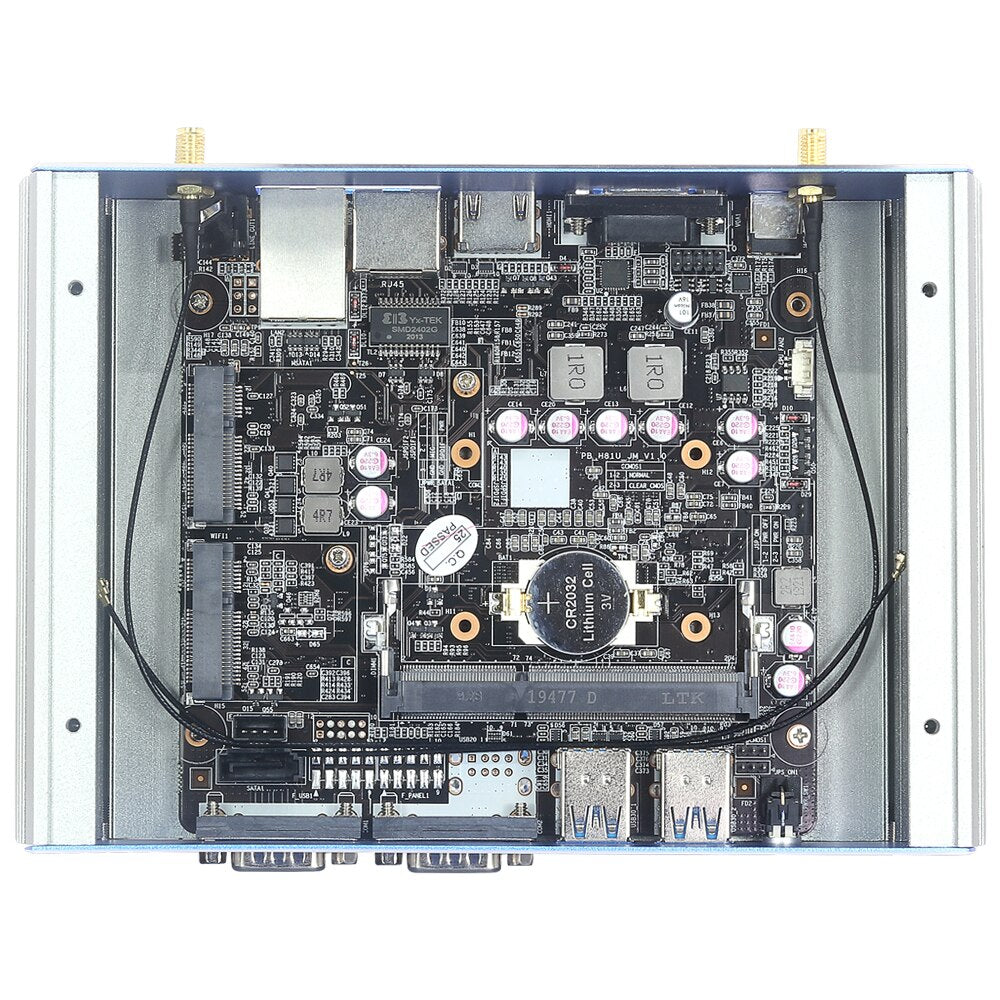 Mini PC Fanless Dual LAN Core i5 5200U i3 5005U Celeron 2955U 2*COM DDR3L PC WIFI Windows Linux Ubuntu Industrial Mini Computer