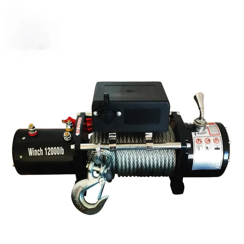 12/24v 4000lb  Electric Winch Remote Control Set Heavy Duty SUV ATV Trailer High Strength Steel Electric Winch