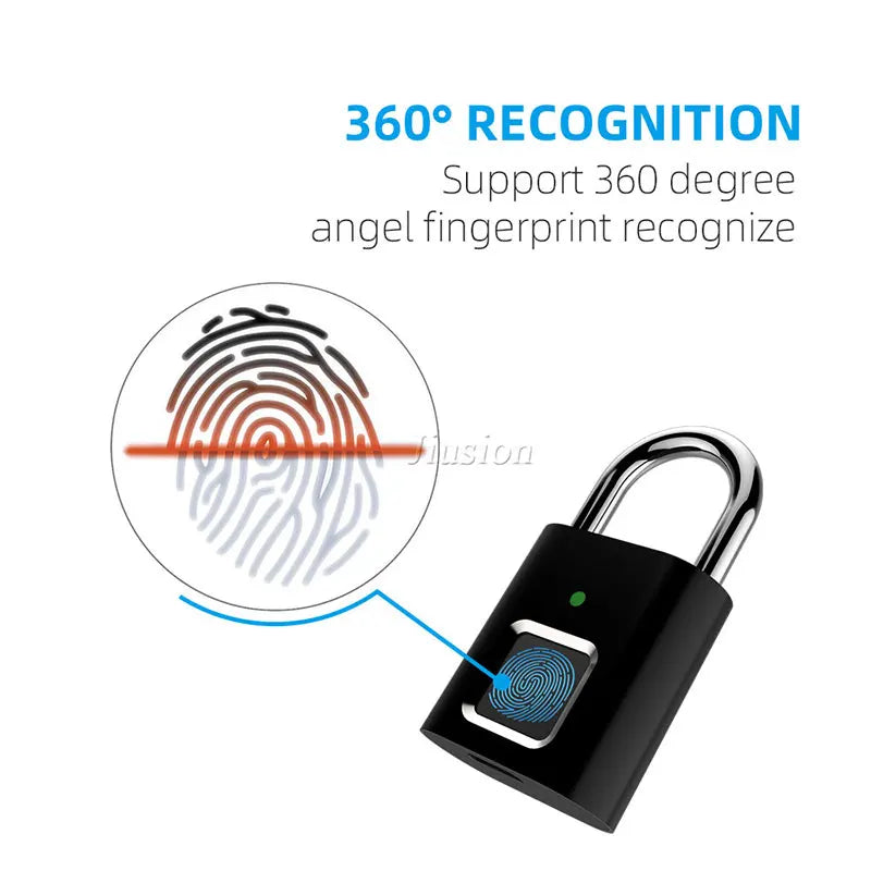Fingerprint Lock Smart Door Locks Zinc Alloy Digital Biometric Keyless Electronic Padlock Cerradura Inteligente Home Luggage