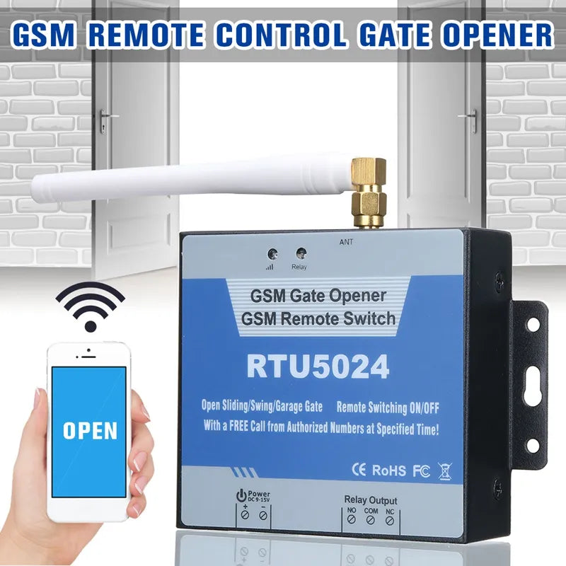 GSM Gate Opener Access Remote Control System by Free Phone Call Home Alarm Systems Security for Automatic Door Opener RTU5024