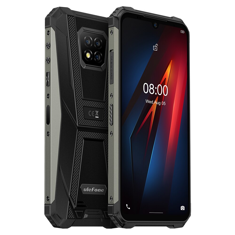 Ulefone Armor 8  Rugged Mobile Phone NFC Android  Helio P60 4GB+64GB 16MP Triple Camera Octa-core  6.1'' Waterproof Smartphone