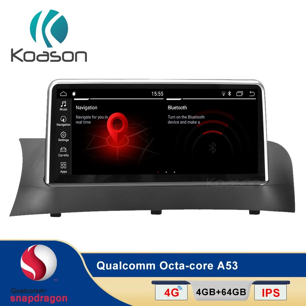Qualcomm Android 10.0 Car Video Stereo Multimedia Player carplay Auto Video for BMW X3 F25 X4 F26 CIC NBT Vehicle GPS Navigation
