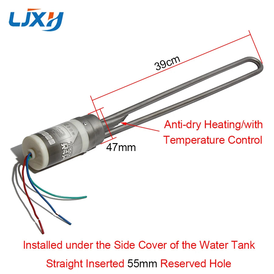 LJXH Electric Heating Rod 47mm Side Inserted Anti-dry Heating with Temperature Control Solar Water Heater Auxiliary Heater