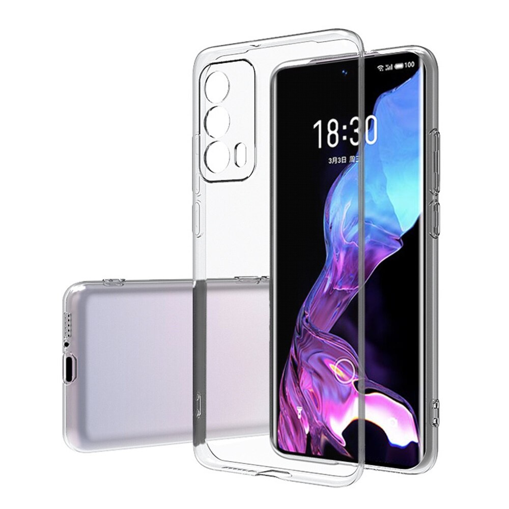 Transparent Phone Case for Meizu 18 Pro Meizu18 18Pro 2021 Camera Protection Soft Clear Silicone Thin Bumper Cover Non-yellowing