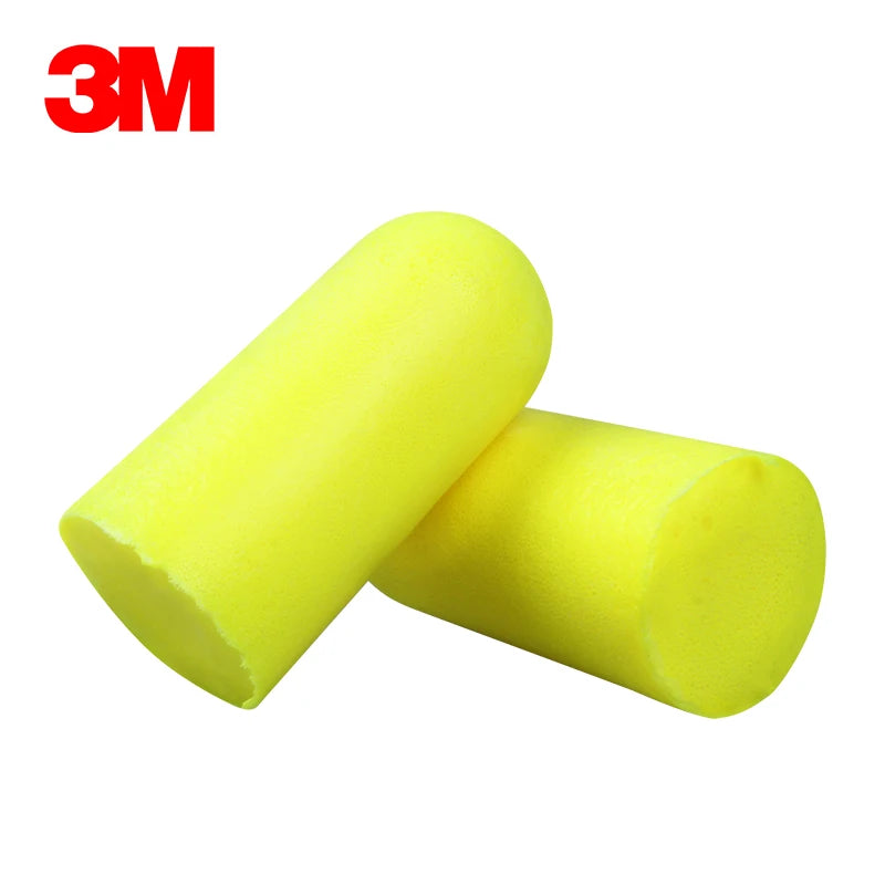 3M Bullet Earplugs E-A-RSoft Yellow Neon 312-1250 Elastic Noise Reduction Wireless NRR:33dB/SNR:36dB LT086