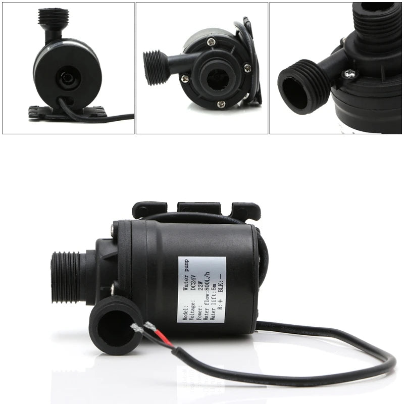 Y98B 800L/H 5m DC 12V 24V Solar Water Heater Brushless Motor Circulation Water Pump