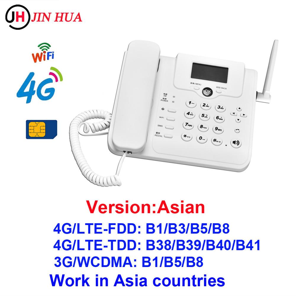 Wireless Landline Phone Networking Modem Sim Card 4g Wifi Router LTE Mobile Hotspot Desk Fixed Telephone Home LCD Display W101W