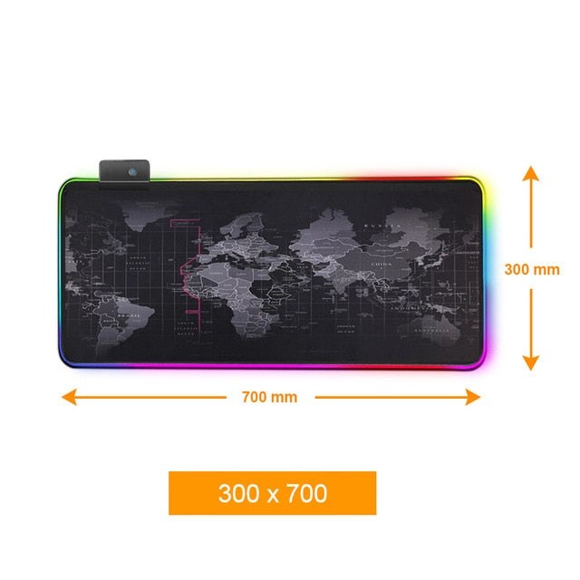 RGB Mouse Pad Gaming Mousepad Gamer Large Desk Backlit Mats Computer Led Carpet Surface For The Mause Ped Xl Deskpad Protector