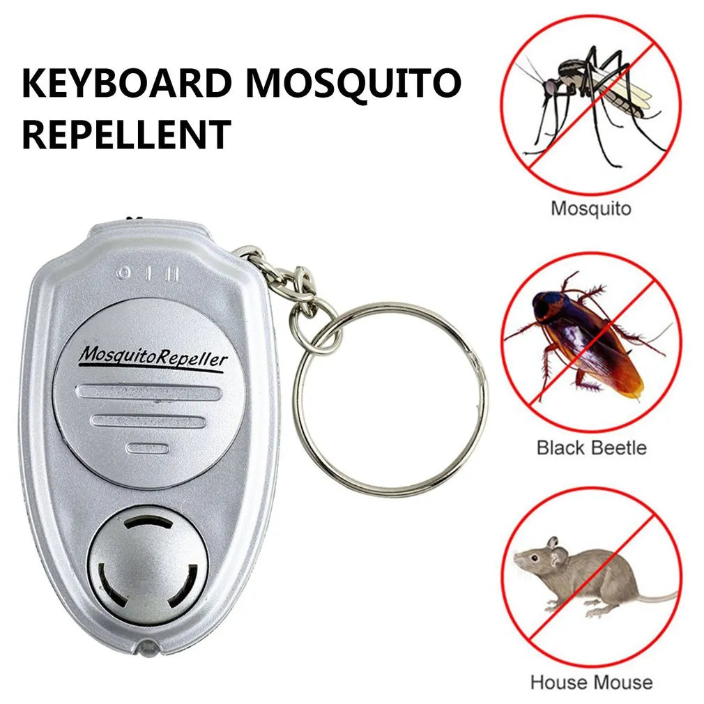 Ultrasonic Anti Mosquito Repeller Super Mini Electric Key Chain Pest Mosquito Killer for Camping Fishing Outdoor Portable Device