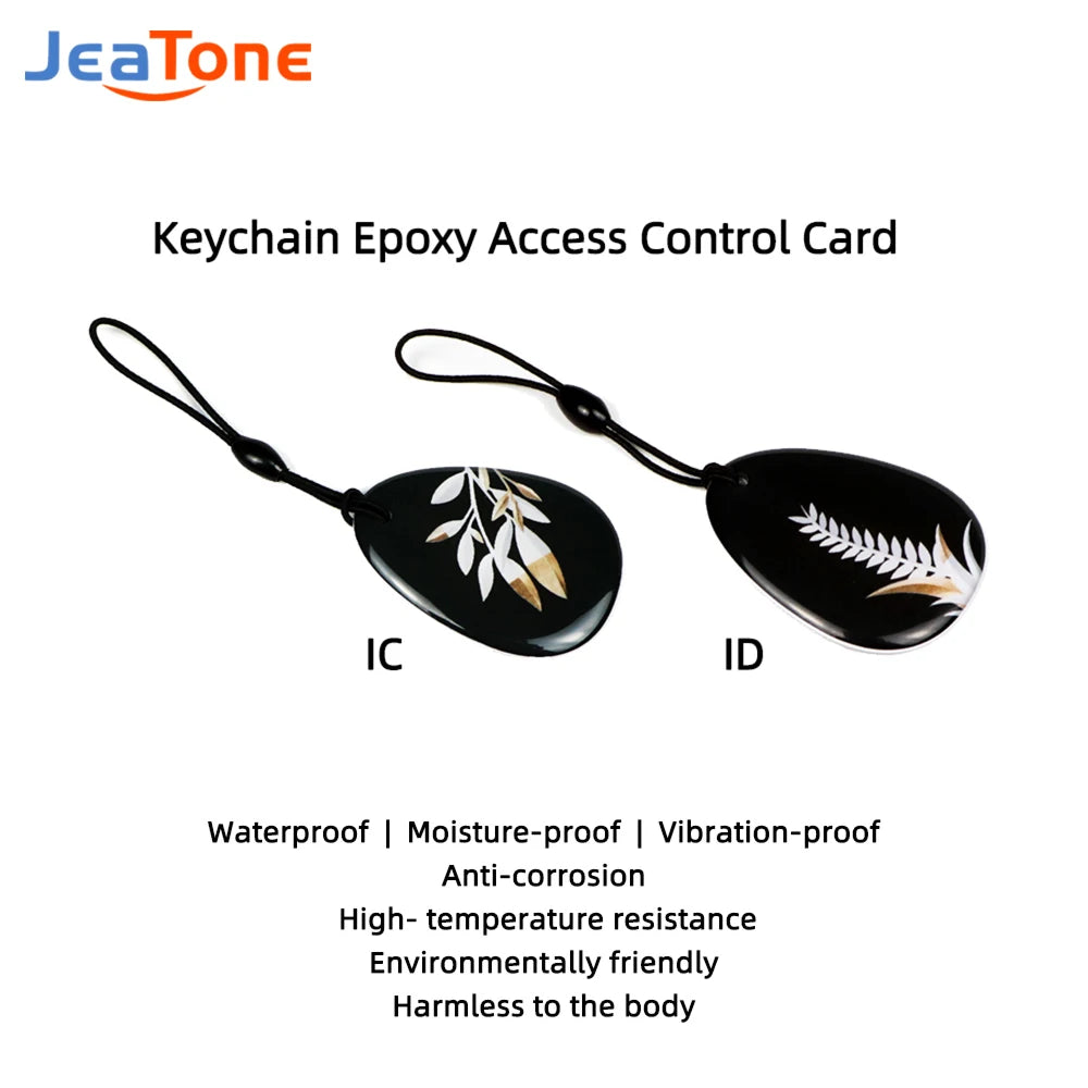 Jeatone 10 Pcs IC/ID Card For Video Intercom Entry Access Control IC Card 13.56MHz & ID Card 125KHz 1 Millisecond Delay