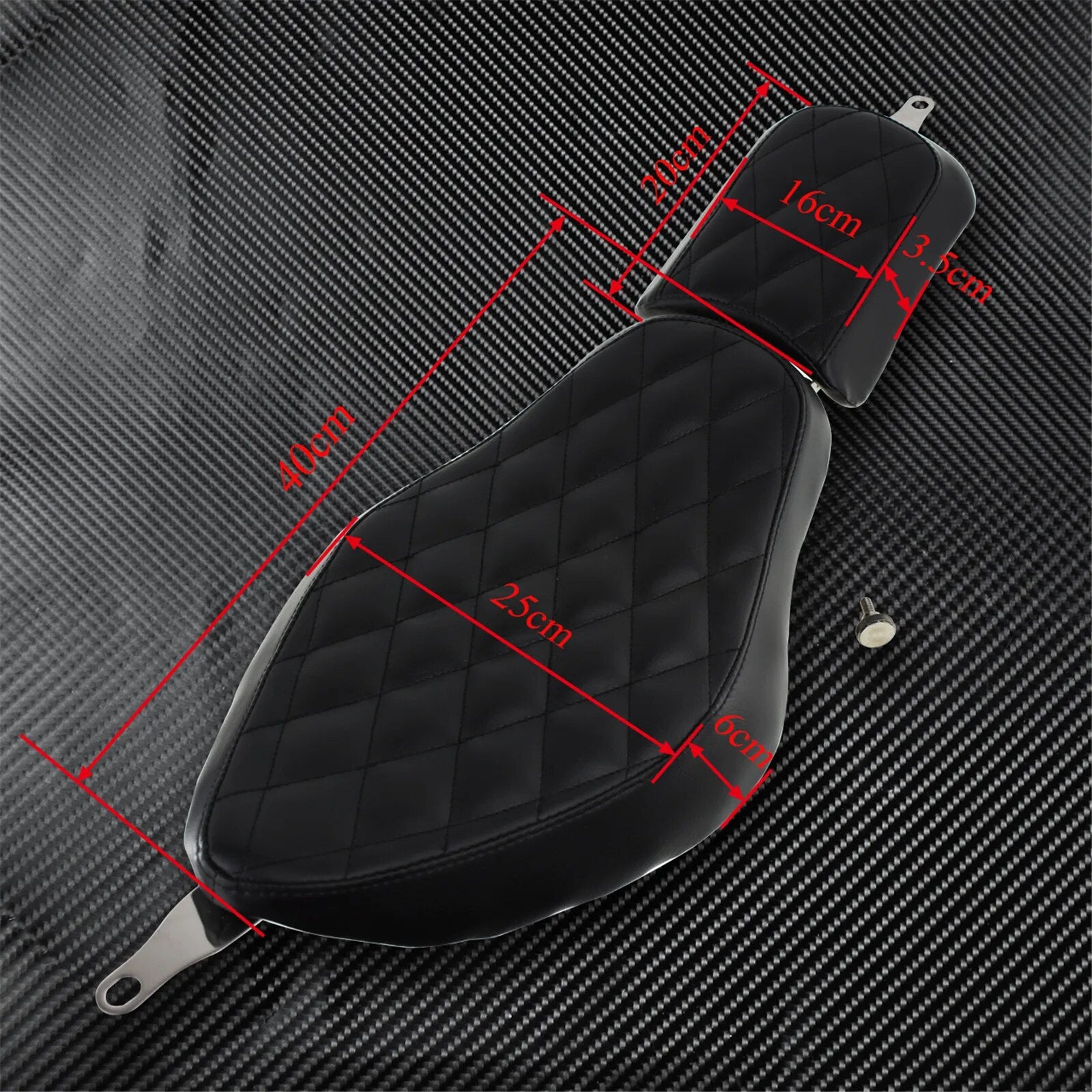 Motorcycle Black Leather Diamond Front Rear Driver Passenger Seat For Harley Sportster XL 883 1200 2004-2018 SuperLow Roadster