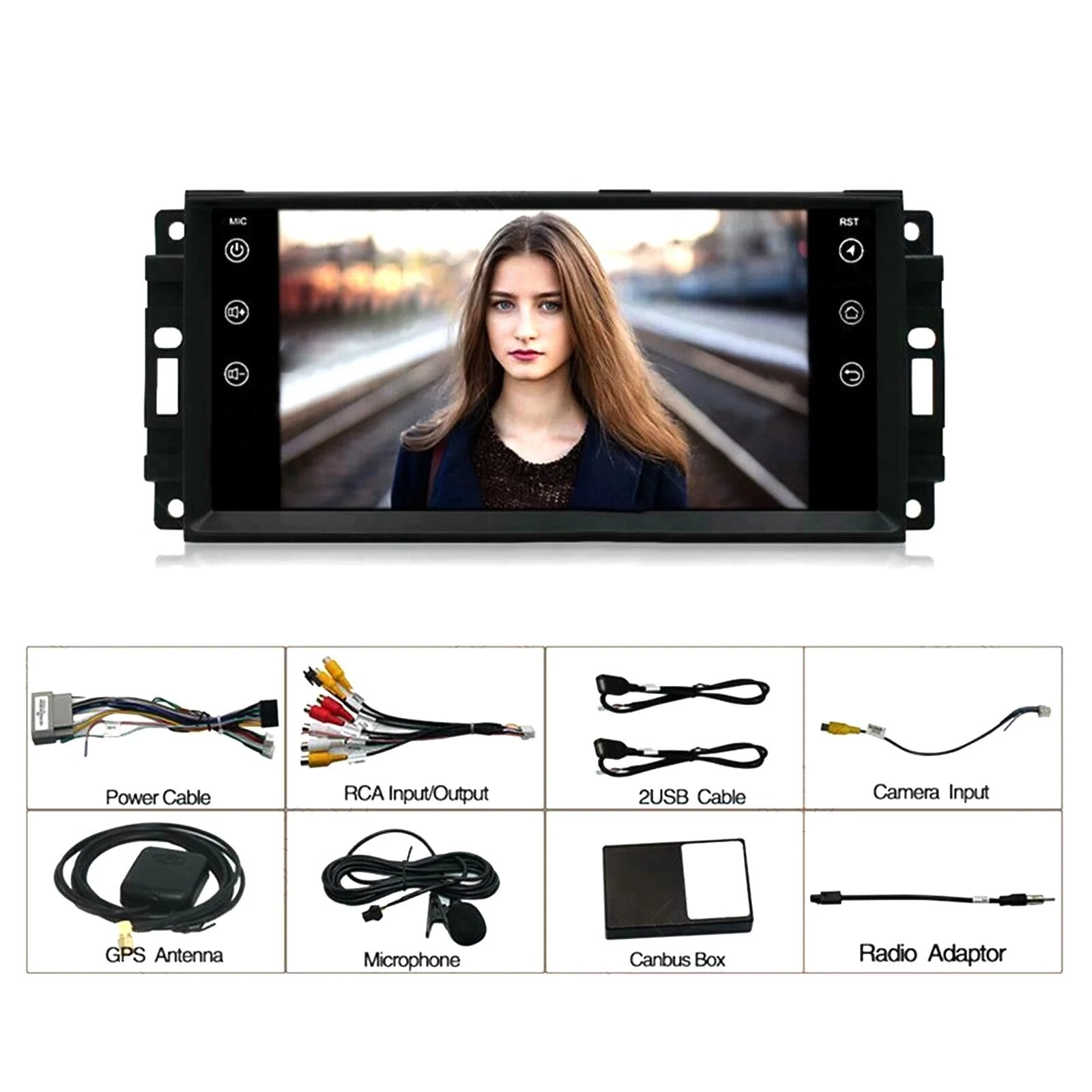 7" Android 10.1 Car Stereo Radio Wifi Multimedia MP5 Player for Jeep Chevrolet Chrysler Dodge GPS Navigation Head Unit 2 Din