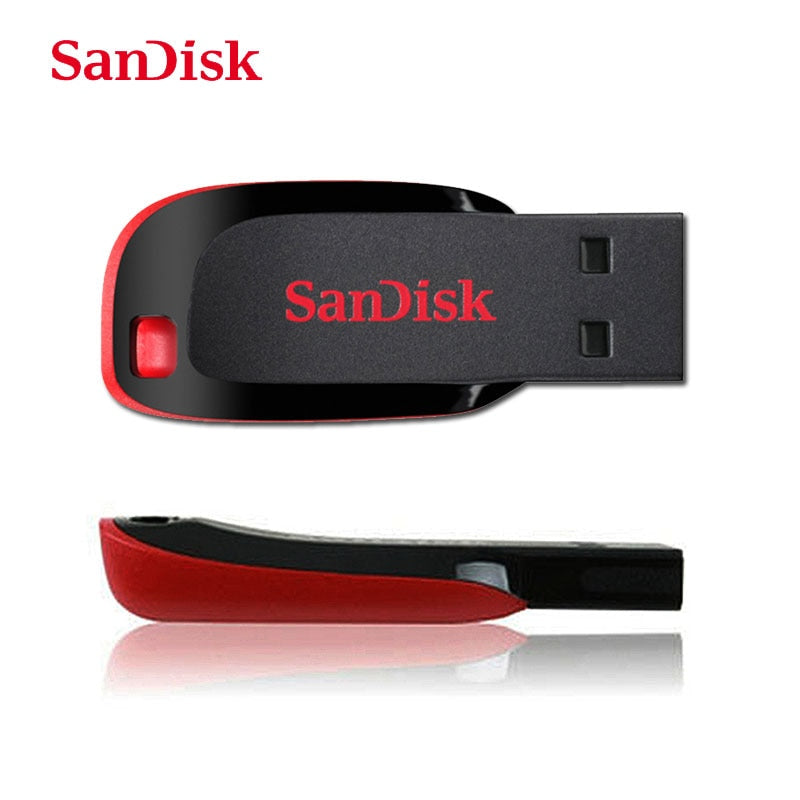 10PCS/LOT SanDisk Cruzer Blade CZ50 USB Flash Drive 128GB 64GB 32GB 16GB Pen Drive USB 2.0 Support Official Verification