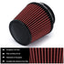 Neck 4" 100mm Universal Car High Flow Cold Air Intake Air Filter Power Intake Air Inlet System Mushroom Head Air Cleaner Red