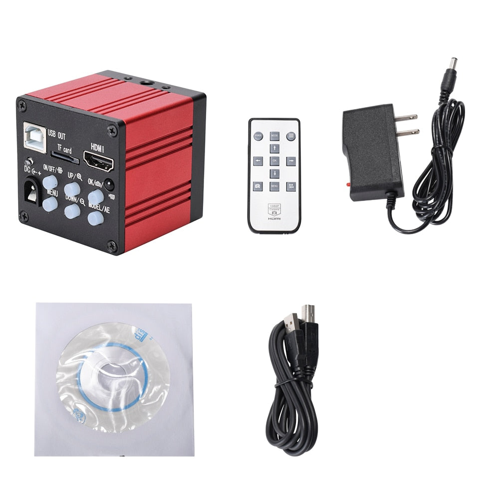 51MP 1080P Microscope Camera 180X C-Mount Lens HDMI USB Industrial Electronic Digital Microscope for Phone Repair PCB Soldering