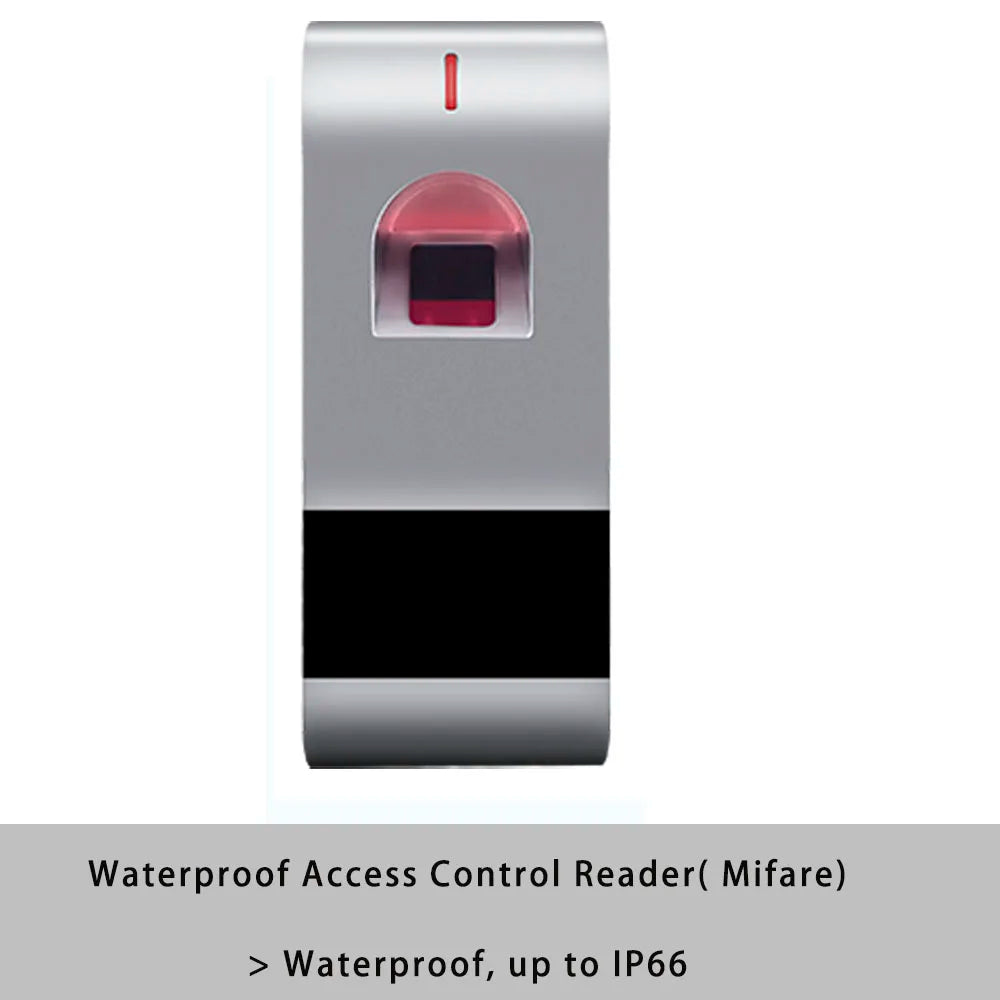 IP66 Waterproof Metal Case Standalone Fingerprint access control 125KHZ RFID 13.56Mhz 2000 users Door Lock System  wiegang26～44