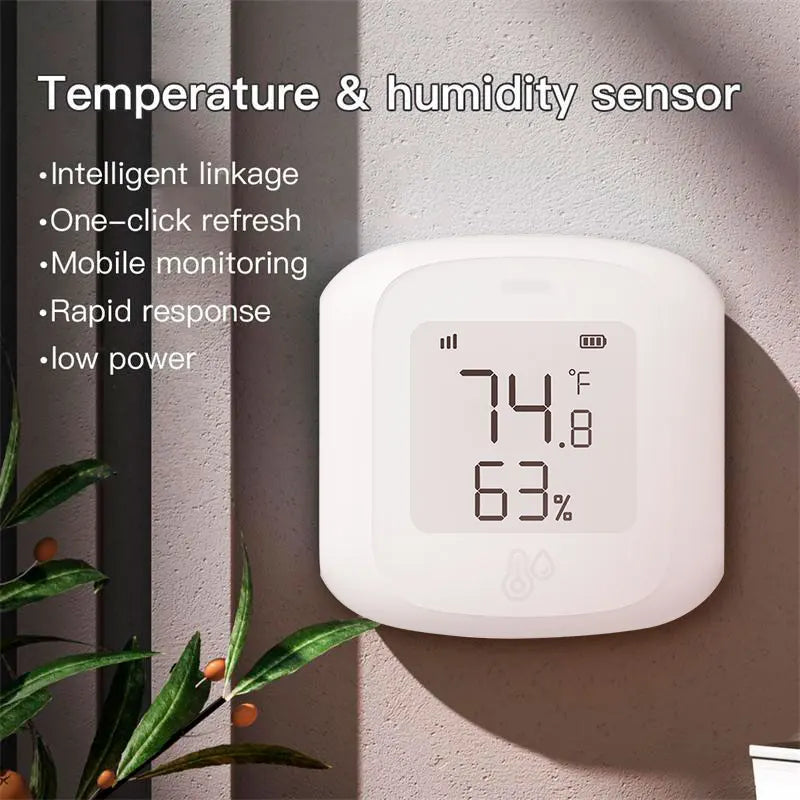 Mini Tuya Smart WiFi/Zigbee LCD Temperature and Humidity Sensor Wireless Detector Intelligent Linkage Support Alexa Google Home