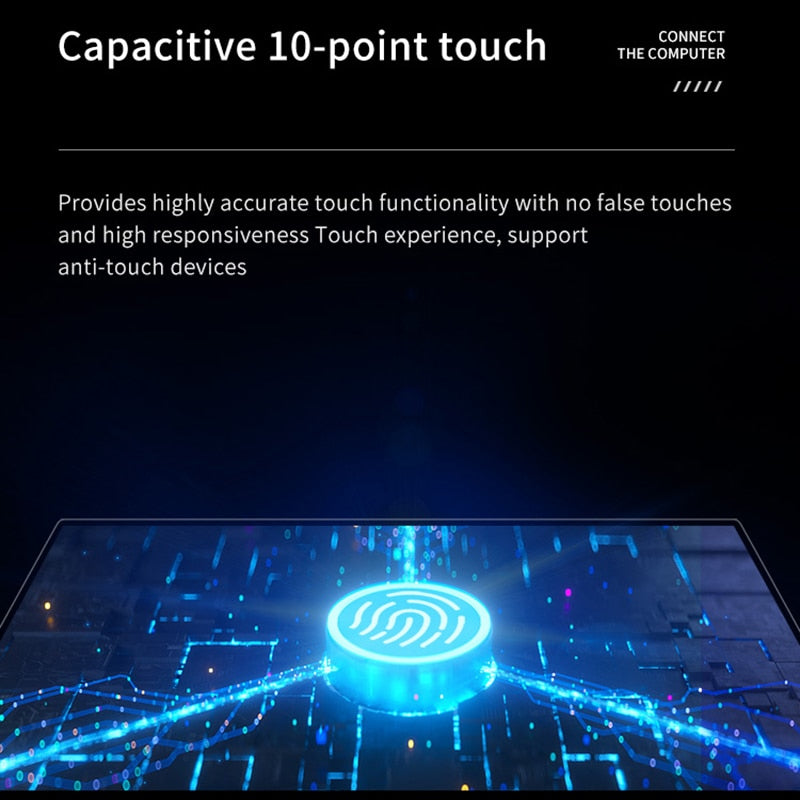 15.6 inch 1080p Touch Screen IPS Portable Monitor with HDR USB-C HDMI-Compatible for Mobile Laptop Xbox PS4/5 Switch Metal Shell