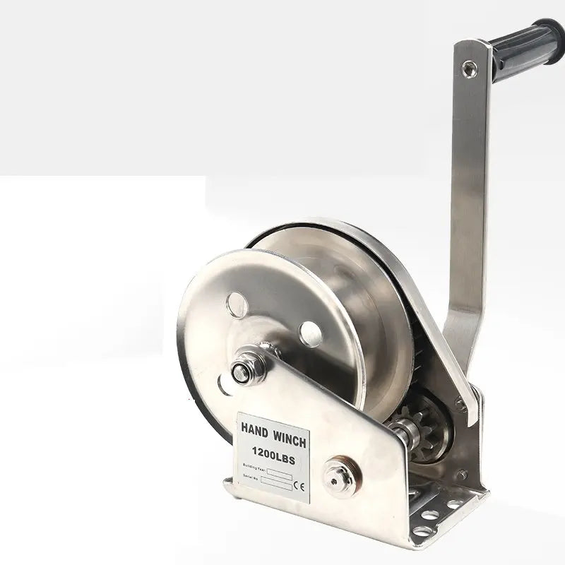 STAINLESS 304 Material 800-2600LBS Boat Truck Self Locking Wire Rope Cable Ratcheting Manual Hand Winch