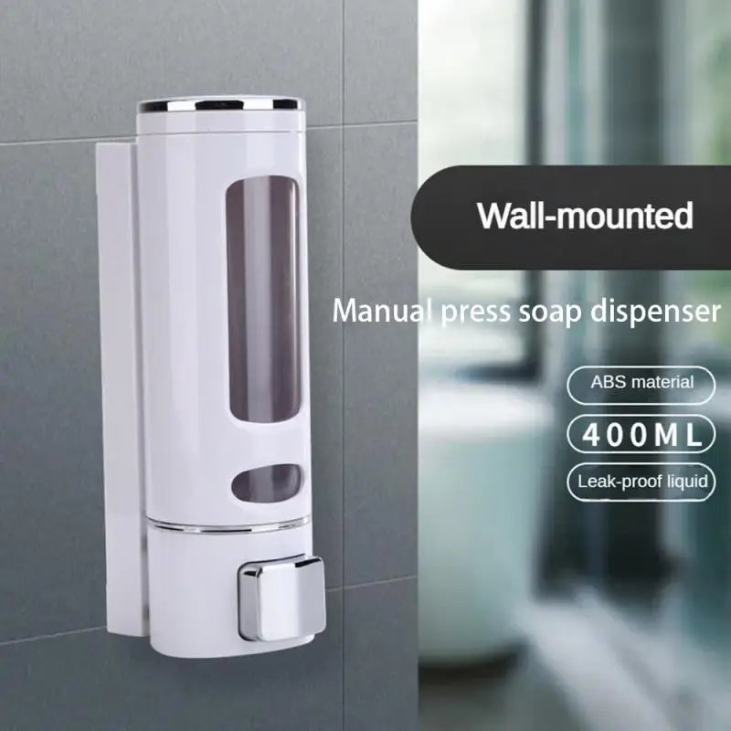 1/2PCS Bathroom Wall Mounted Shower Pump Dispenser Single Hand Shampoo Soap Dispenser Shower Gel Conditioner for Kitchen Hotel