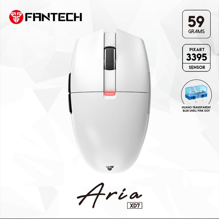 FANTECH ARIA XD7 Gaming Mouse 59g Mouse PIXART 3395 Wired and Wireless Mouse Huano 80 Million TTC Gold Encoder for Mouse Gamer