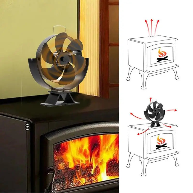 Thermodynamic Suspended Fireplace Fan For Fireplaces Efficient Heat Circulation Heat Distribution 360 Rotating Fireplace Fan