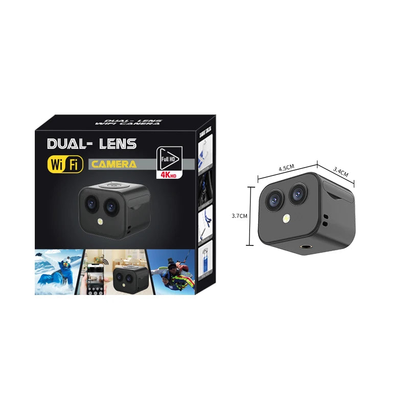4K HD Mini Camera Wifi Outdoor Waterproof Surveillance Camera Smart Indoor Home Monitor Cctv Cam Body Worn Full-color Camera